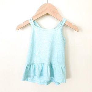 Okie Dokie | Baby Girl Tank Top Blue 12 Month
